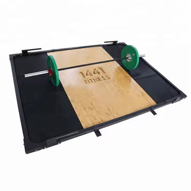 Olympic Weightlifting Platform with Rubber Tiles